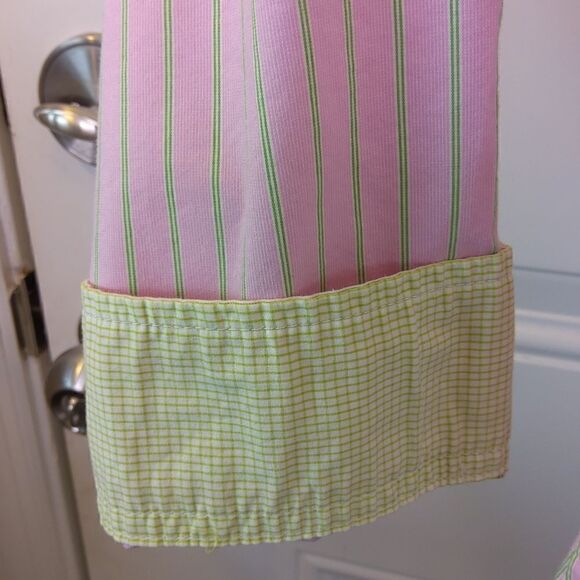 Old Navy perfect fit long sleeve pink and green stripe button front shirt. - Picture 9 of 15